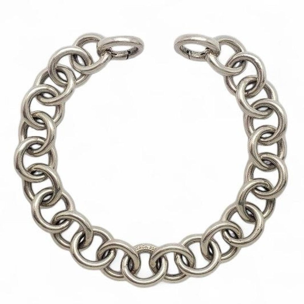 Tiffany & Co. Sterling Round Link Clasping Ends Bracelet/Necklace Extender 7.75”